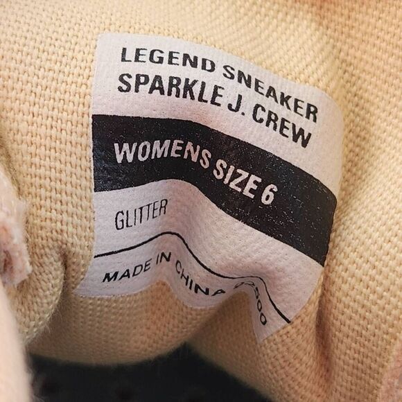 SeaVees J.Crew Womens Rose Gold Sparkle Glitter Legend Sneaker Shoes Size 6 - Picture 3 of 11